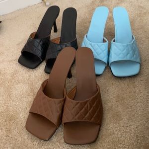 FREE Quilted faux leather Mules (NEW)